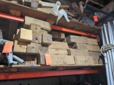 Lot of (285) 6 inches X 6 inches X 16 inches wood blocks