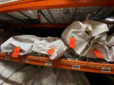 32ft X 60ft Bayview tent, with (3) 19ft stained wood centers (24) 8ft stained sides (24) stakes with