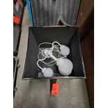 Lot of (2) 4 globe light fixtures with protective case