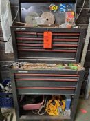 Lot of assorted hand tools with Craftsman portable tool box