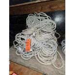Lot of (11) 12/3 white 100 foot extension cords with single tap
