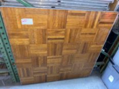 Lot of (46)  3ft x 3ft Sico darker wood Parquet dance floor sections, 15ft x 24ft floor total (Grade