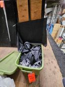 Lot of (6) 25 foot black stage skirts with velcro clips