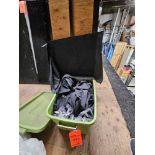 Lot of (6) 25 foot black stage skirts with velcro clips