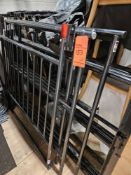 Lot of (6) GRANITE Industries 4 foot safety railings for stage, (NO CLAMPS)