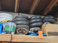 Lot of (16) assorted hand truck tires, size 4.00-6 X 12 inches