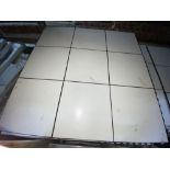 Lot of (60) 3ft x 3ft white signature floor (1 foot X 1 foot squares stored as 3ft X 3ft