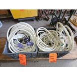 Lot of (4) white 50 foot perimeter cords with outlets every 10 feet