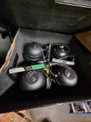 Lot of (4) PAR64 500W cans with protective case