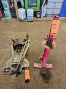 Assorted Pittsburgh Transmission Fluid Jack & Tire Mounting Stand