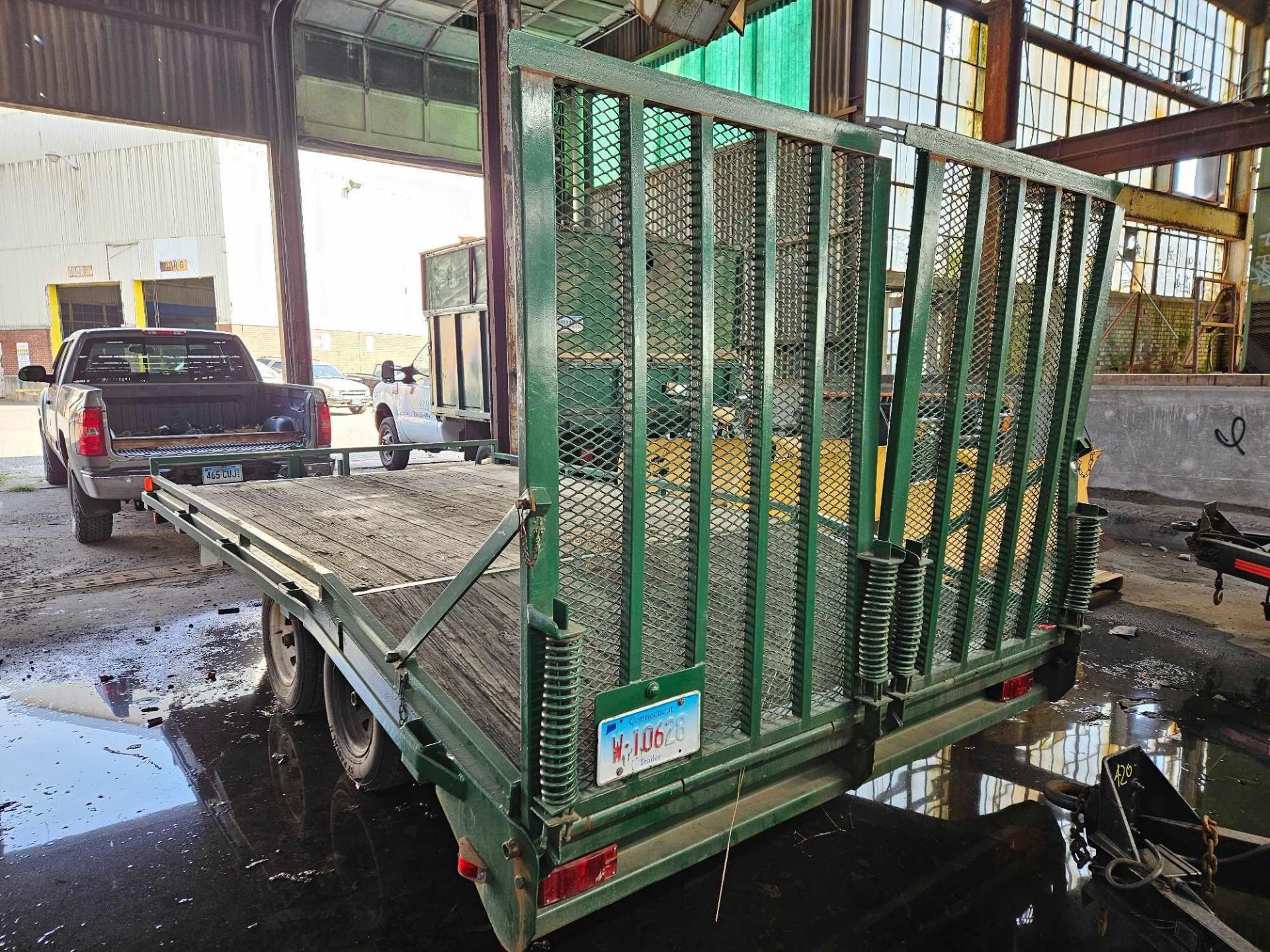 1998 Welch Dual Axle 10 ft Utility Wood Deck Trailer w/Ramp - Image 3 of 4