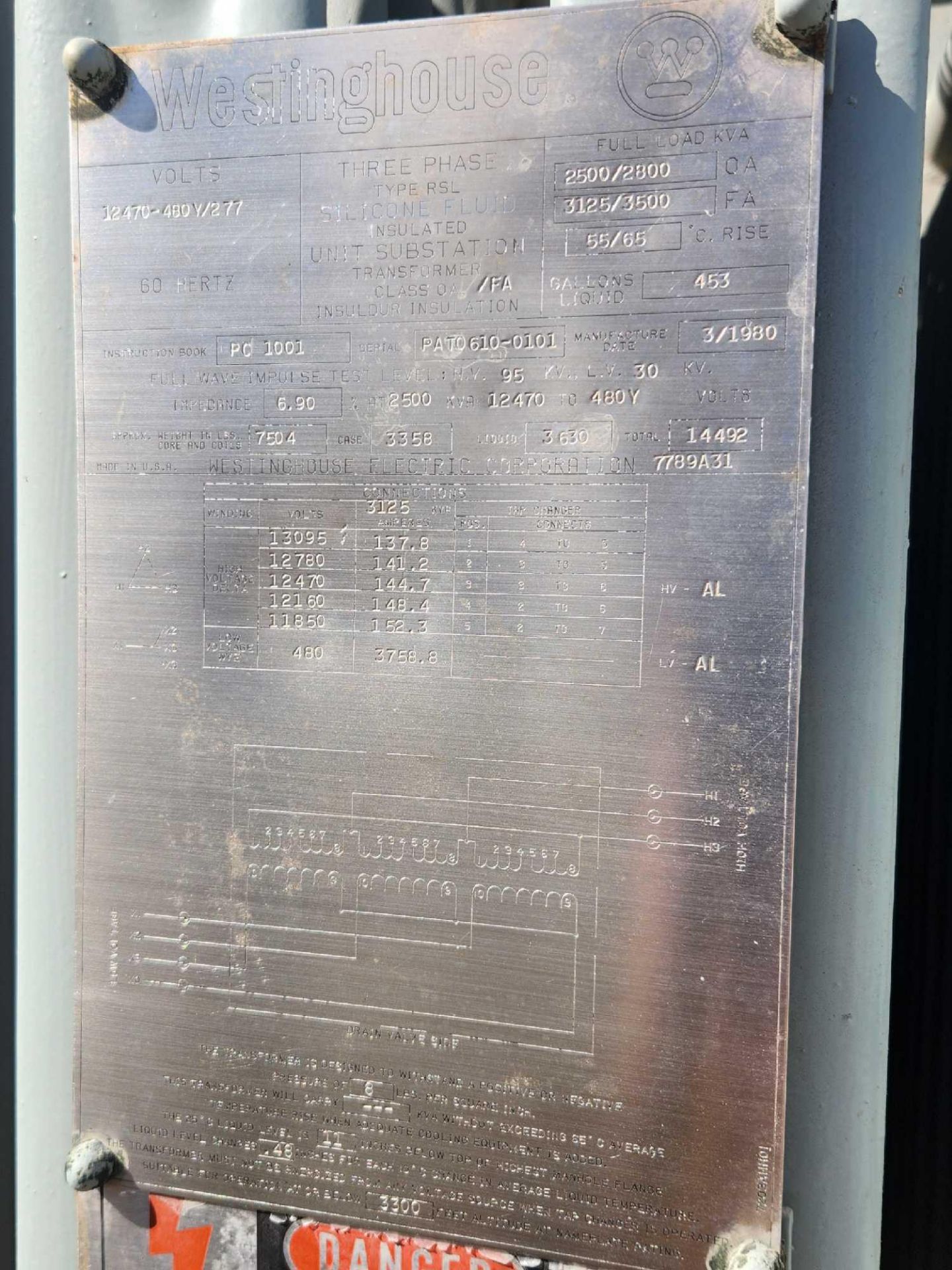 Westinghouse Transformer - Image 2 of 2