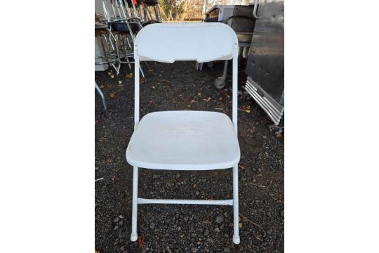 White Plastic Folding Chairs - Image 1 of 3