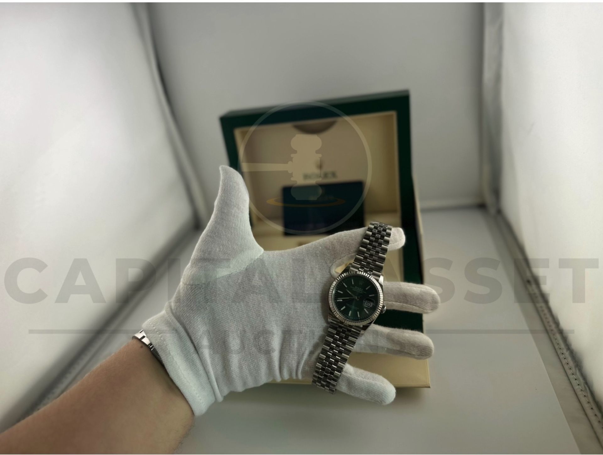 (On Sale) ROLEX DATEJUST *18CT WHITE GOLD & OYSTER STEEL* (APRIL 2024 - UNWORN) *MINT GREEN DIAL* - Image 21 of 30