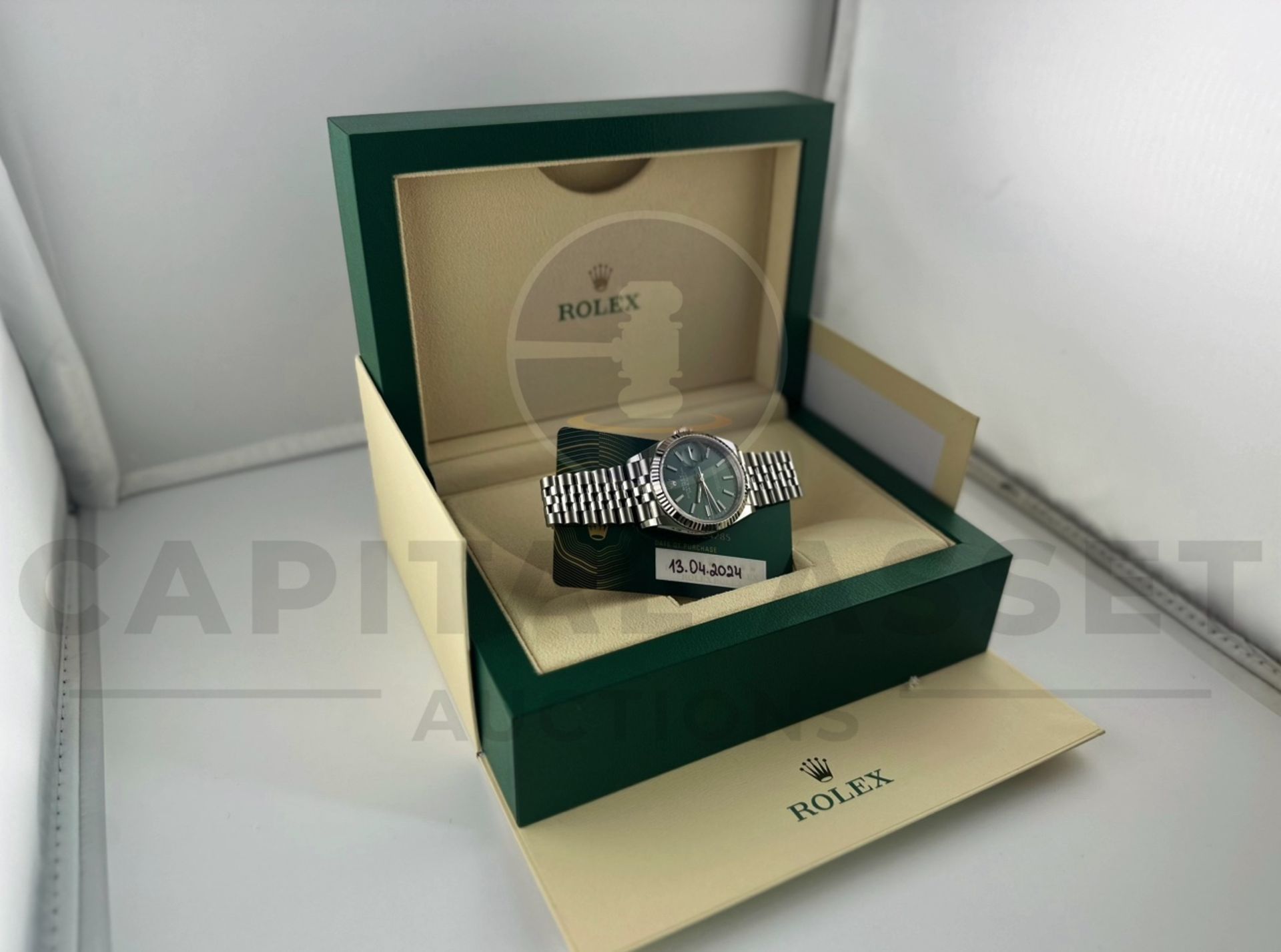 (On Sale) ROLEX DATEJUST *18CT WHITE GOLD & OYSTER STEEL* (APRIL 2024 - UNWORN) *MINT GREEN DIAL* - Image 23 of 30