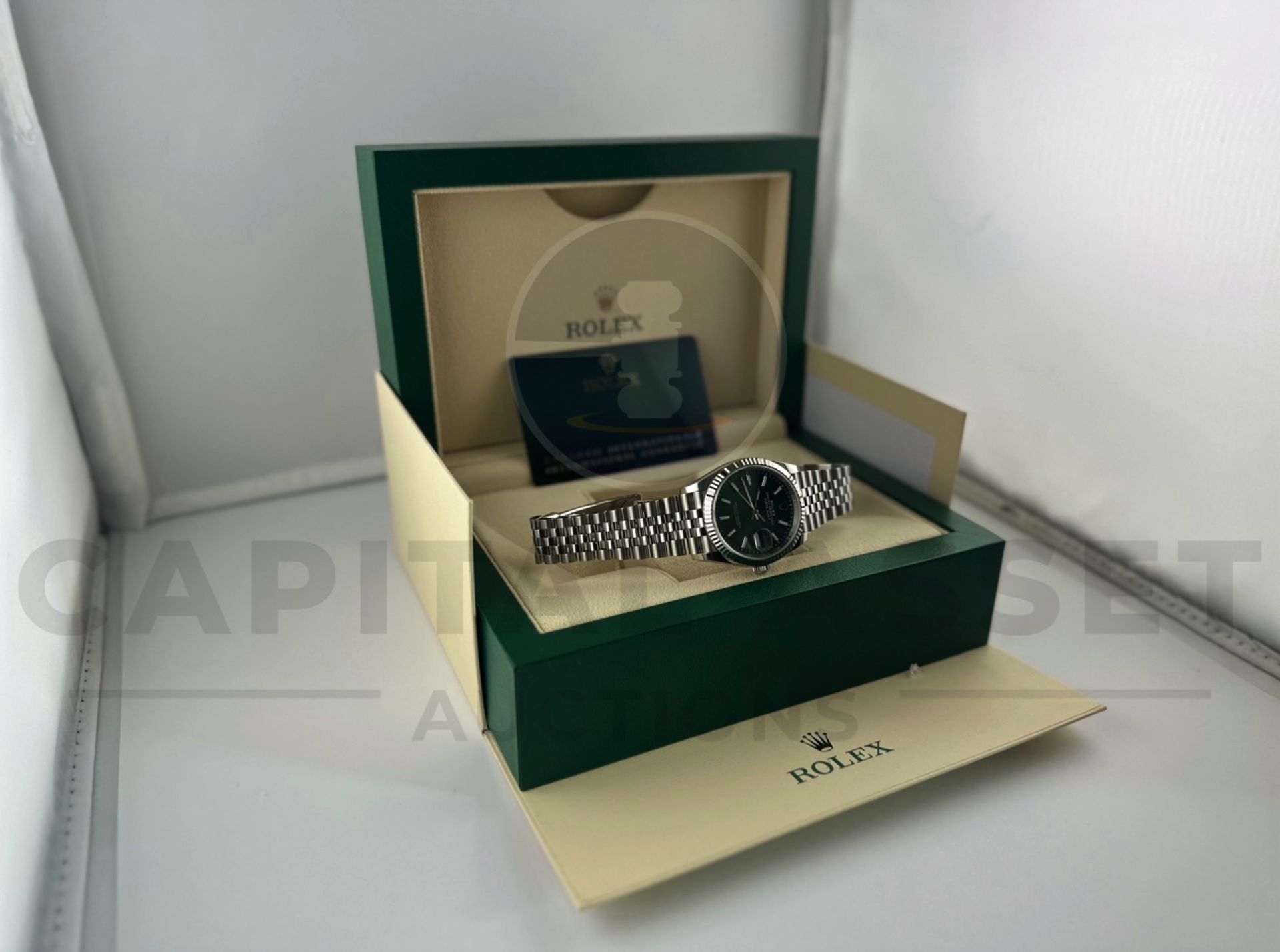 (On Sale) ROLEX DATEJUST *18CT WHITE GOLD & OYSTER STEEL* (APRIL 2024 - UNWORN) *MINT GREEN DIAL* - Bild 29 aus 30