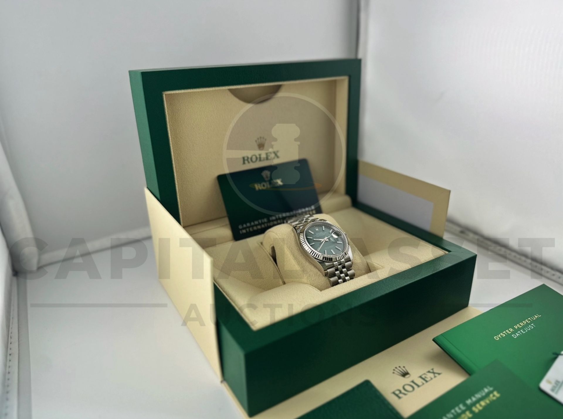 (On Sale) ROLEX DATEJUST *18CT WHITE GOLD & OYSTER STEEL* (APRIL 2024 - UNWORN) *MINT GREEN DIAL* - Image 10 of 30