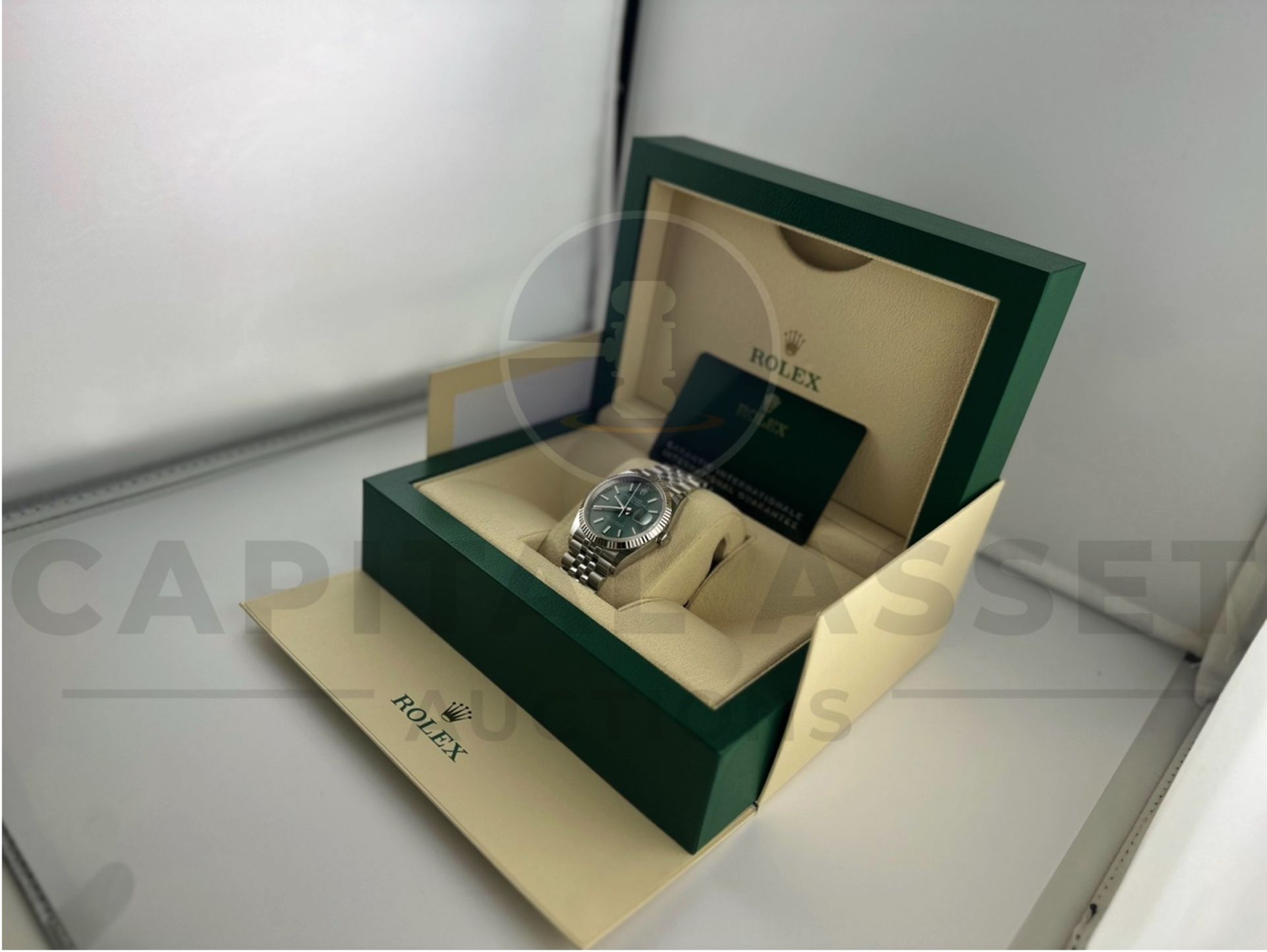 (On Sale) ROLEX DATEJUST *18CT WHITE GOLD & OYSTER STEEL* (APRIL 2024 - UNWORN) *MINT GREEN DIAL* - Image 17 of 30
