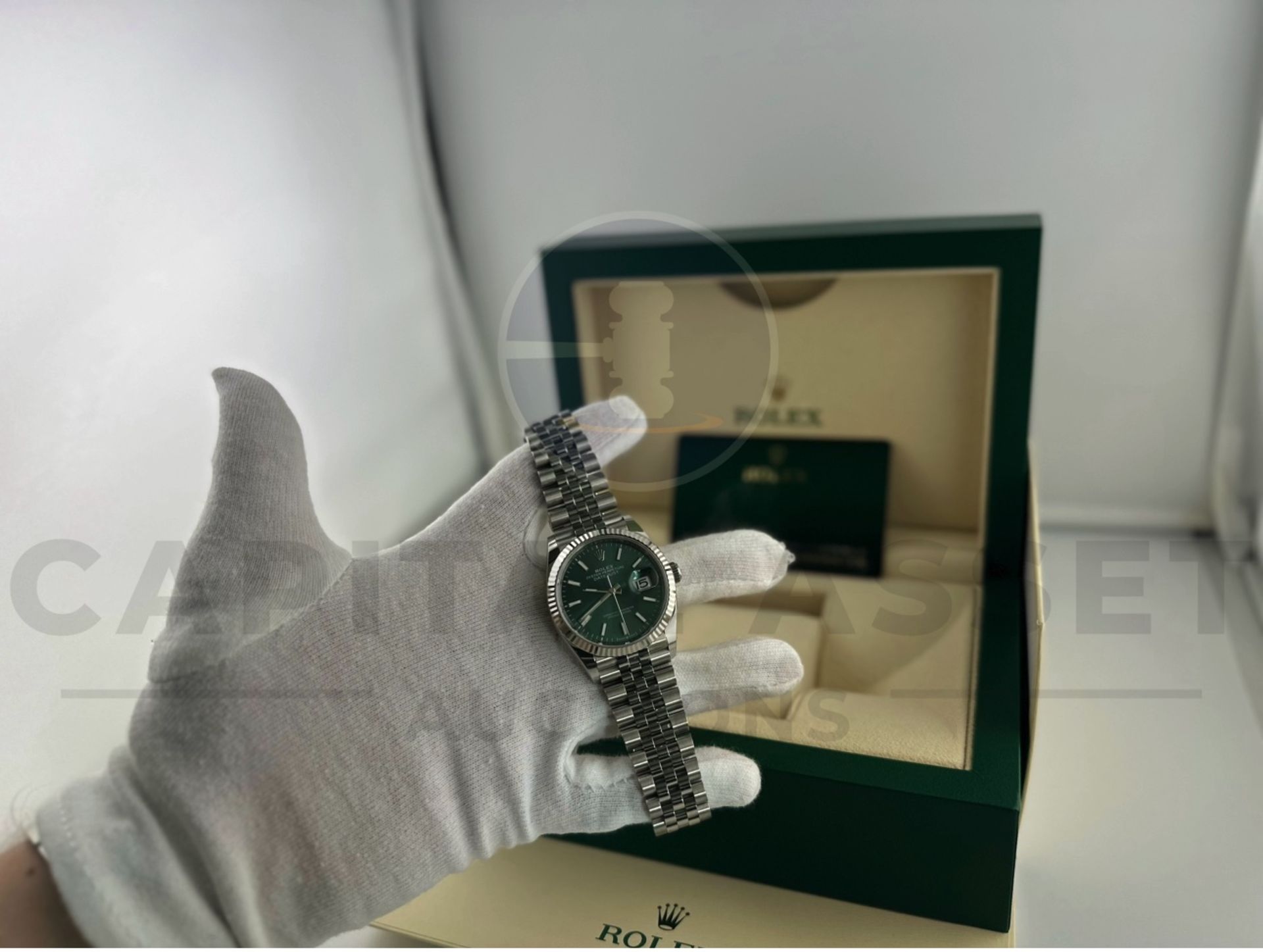 (On Sale) ROLEX DATEJUST *18CT WHITE GOLD & OYSTER STEEL* (APRIL 2024 - UNWORN) *MINT GREEN DIAL* - Image 20 of 30