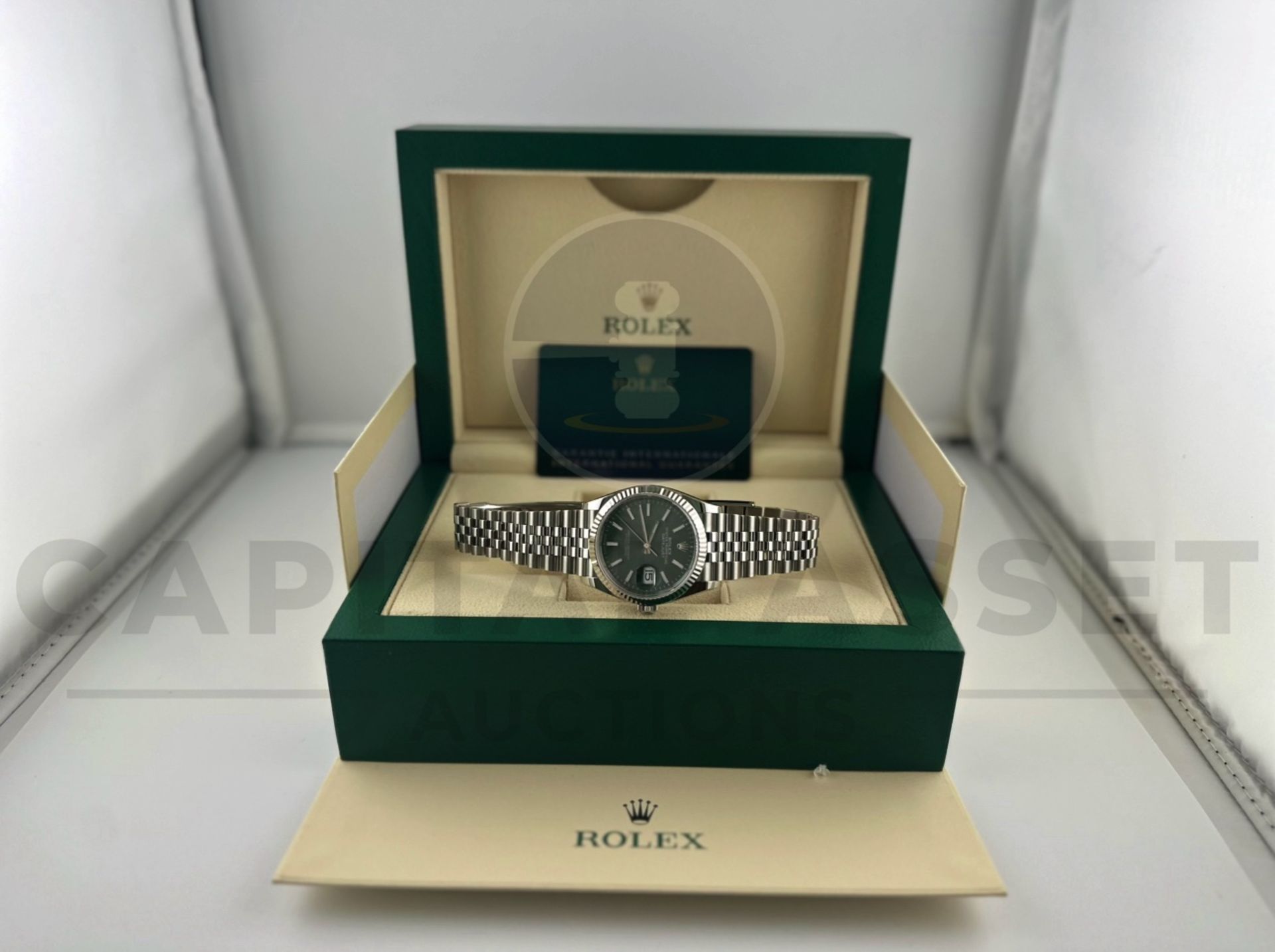 (On Sale) ROLEX DATEJUST *18CT WHITE GOLD & OYSTER STEEL* (APRIL 2024 - UNWORN) *MINT GREEN DIAL* - Image 28 of 30