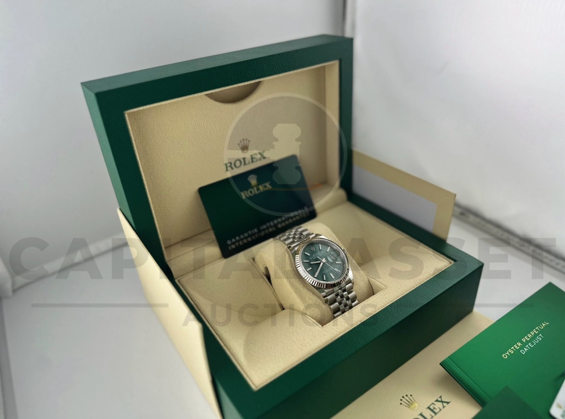 (On Sale) ROLEX DATEJUST *18CT WHITE GOLD & OYSTER STEEL* (APRIL 2024 - UNWORN) *MINT GREEN DIAL* - Image 13 of 30