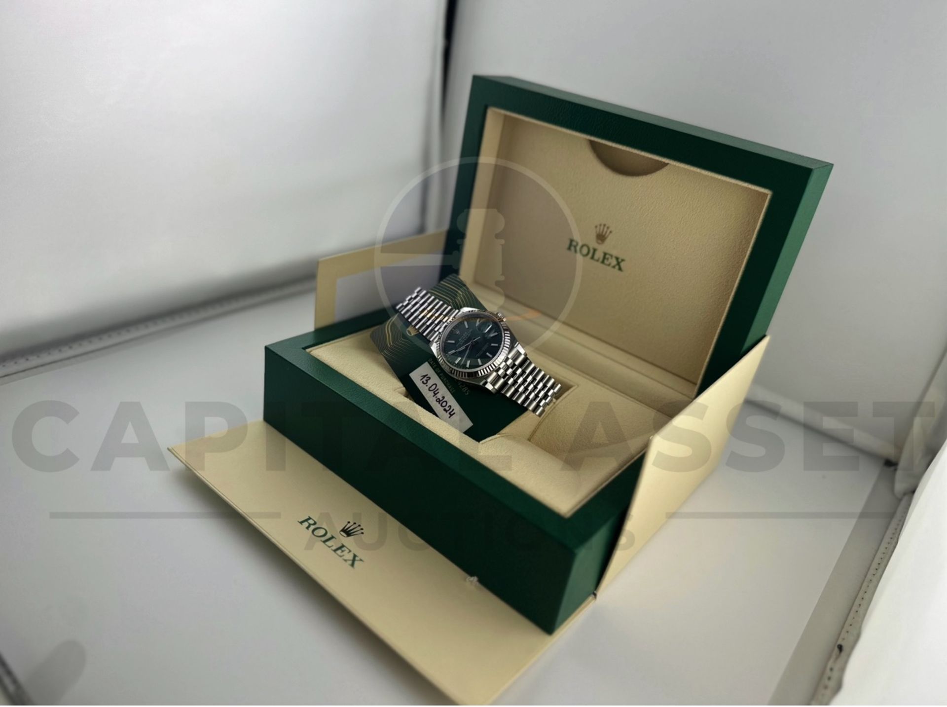 (On Sale) ROLEX DATEJUST *18CT WHITE GOLD & OYSTER STEEL* (APRIL 2024 - UNWORN) *MINT GREEN DIAL* - Image 24 of 30