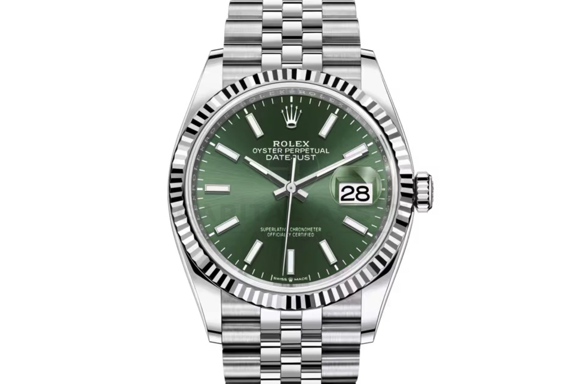 (On Sale) ROLEX DATEJUST *18CT WHITE GOLD & OYSTER STEEL* (APRIL 2024 - UNWORN) *MINT GREEN DIAL* - Image 3 of 30