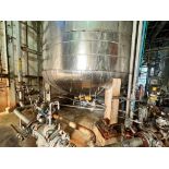 316 SS steam jacketed reactor, 11,000 gal. MAWP 150/FV @ 475/-20 F, interior coils, manufactoured