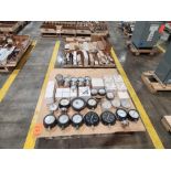 Lot asst Flow Meter gages and Pressure gages, contents of 2 pallets (WAREHOUSE)
