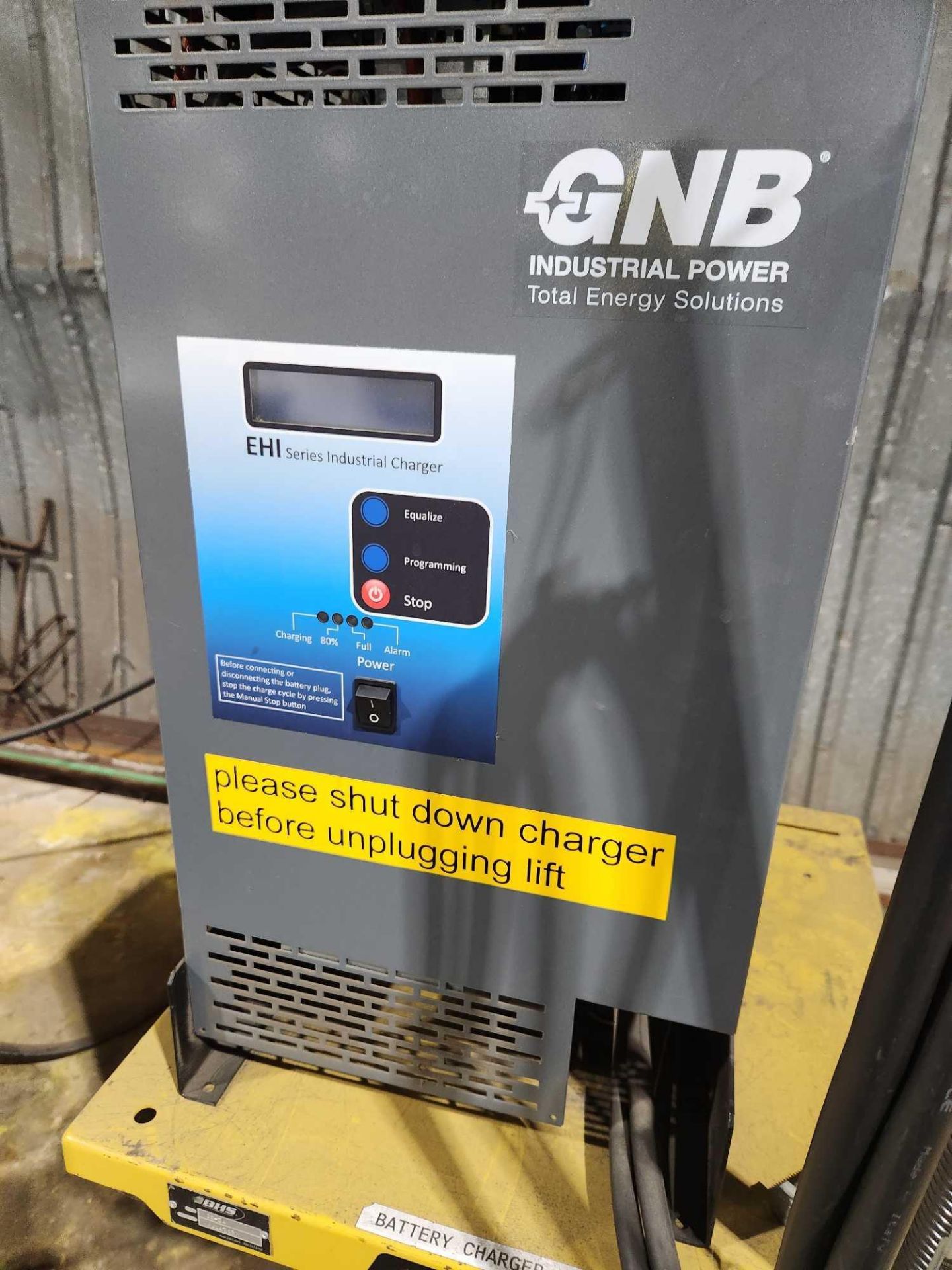 2017 GNB battery charger, mn EHIMV48H260, 3 phase with stand (CHARGER 3) (WAREHOUSE) - Image 2 of 3