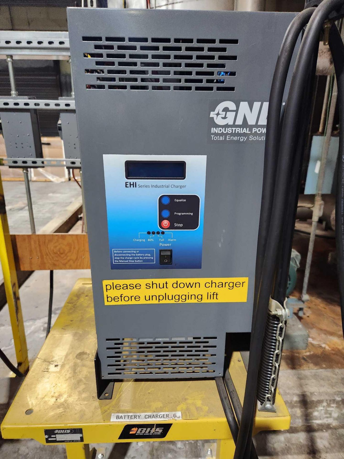2017 GNB battery charger, mn EHIMV48H260, 3 phase with stand (CHARGER 6) (WAREHOUSE) - Image 2 of 3