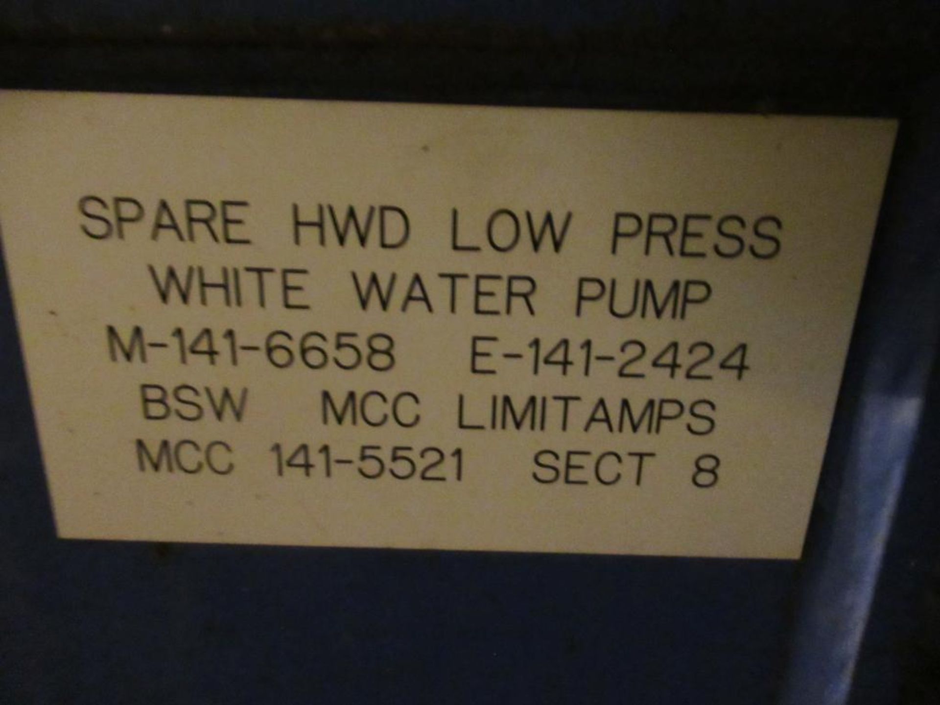 Spare Lo-Pressure Whitewater Pump - Image 3 of 3