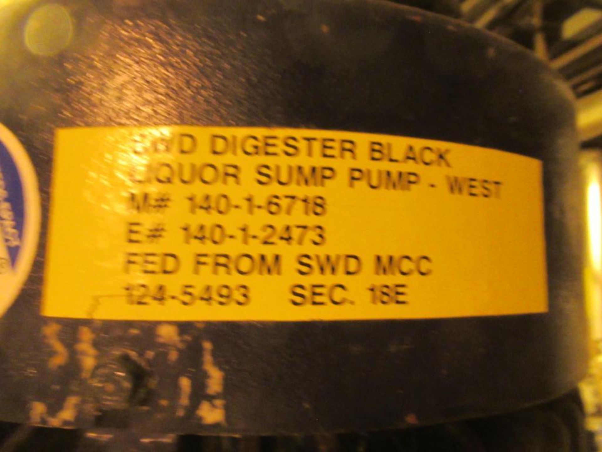 SWD Digester Black Liq. Sump Pumps - Image 2 of 3
