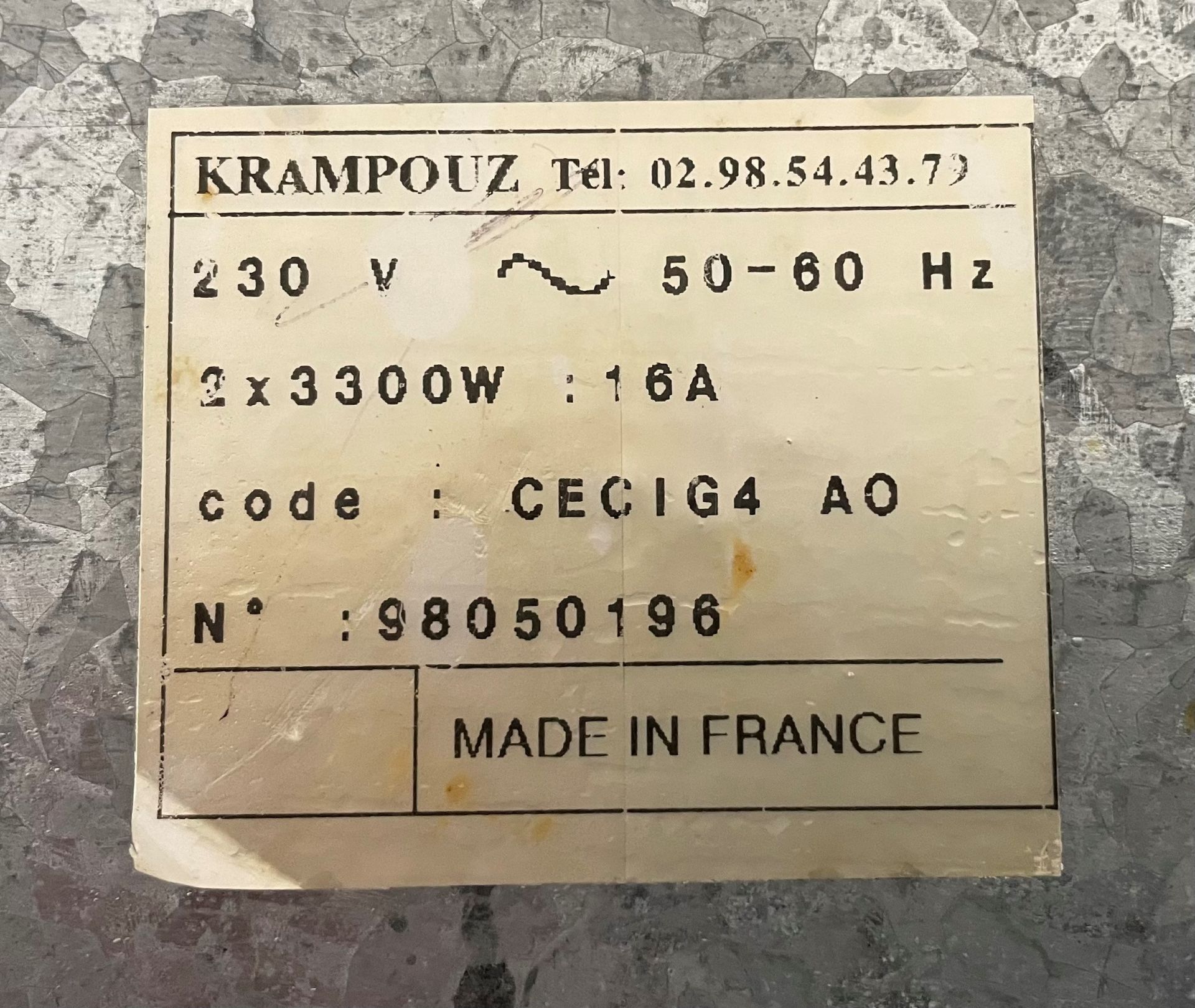 Krampouz Crepe Maker Cast Iron 2 Round Griddle. 2 x 3300W Griddle. 16A. Made in France. 2 x Power - Image 6 of 8