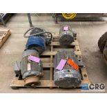 Lot of (4) motors, including, 15hp Lincoln, 7.5hp Vanguard, 15hp Siemens, 7.5hp Lincoln AC motor-