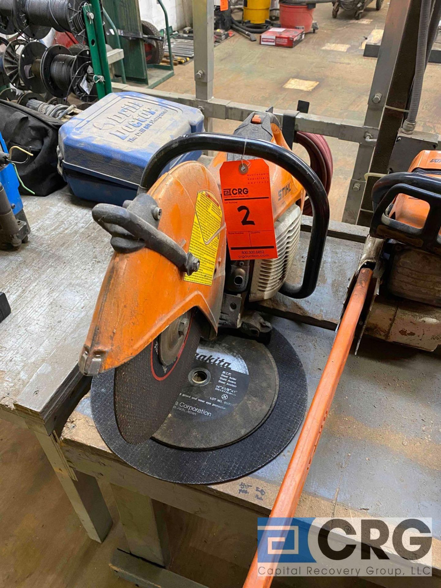 Stihl TS420, gas-powered cutoff saw, 14in., with cutting wheels-LOCATED IN PINE VALLEY - Image 2 of 3