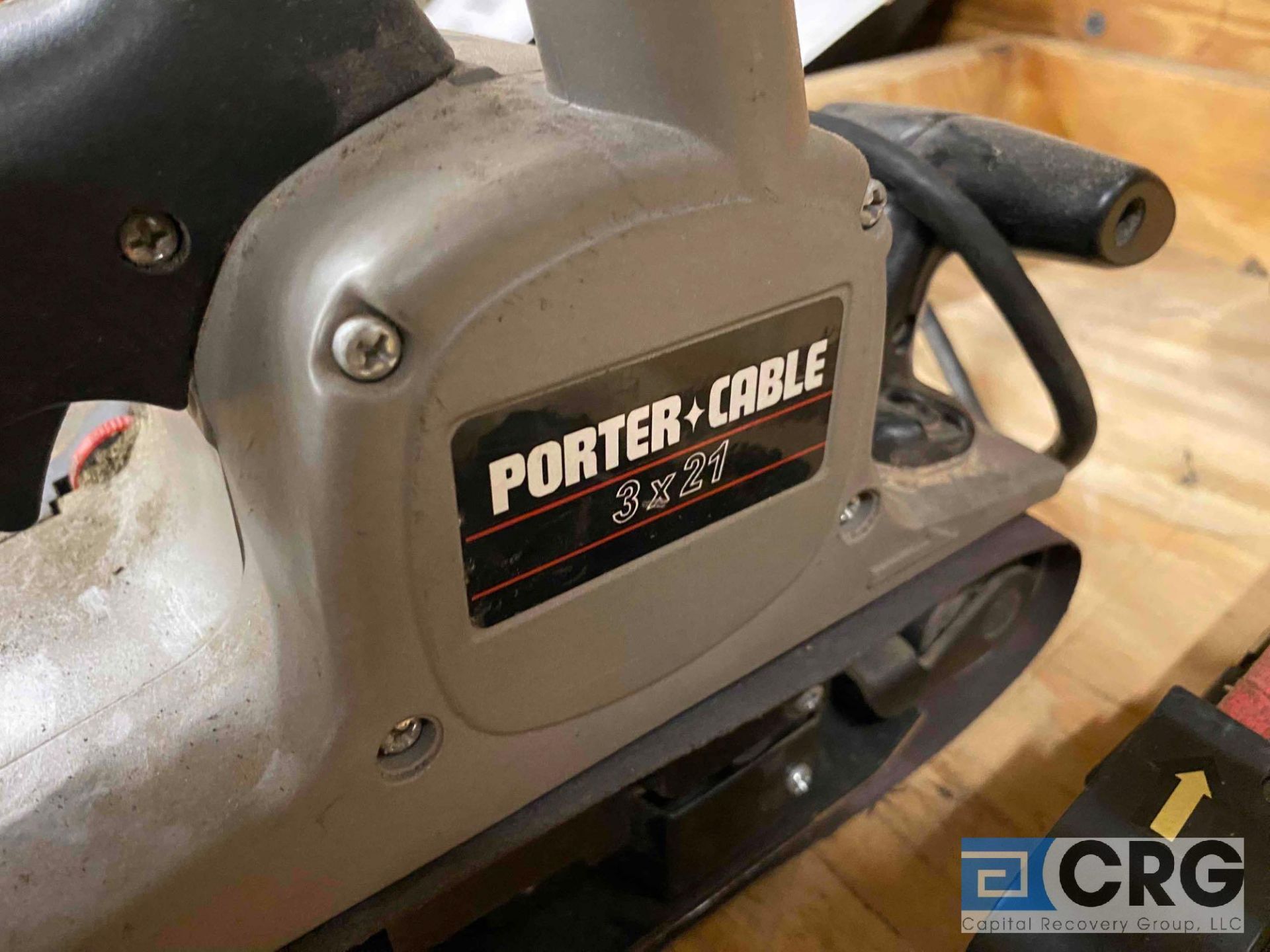 Lot of (2) belt grinders, including Porter and Cable 3 x 21 variable speed belt sander; Baxter 1/ - Image 2 of 4