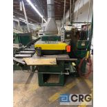 Stretson Ross gang ripsaw with 14in. Aperture; with shop-built exit/return conveyor 15ft. Long x