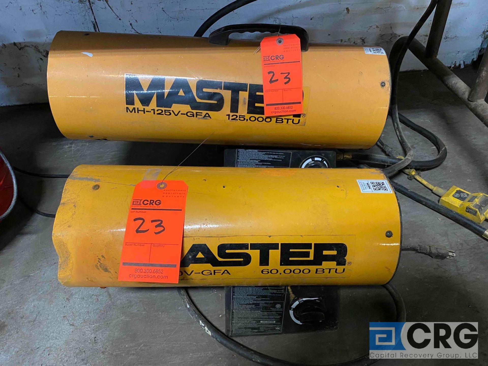 Lot of (2) Master torpedo heaters