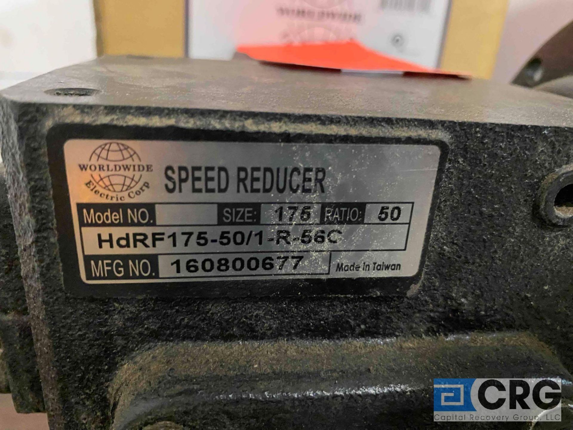 Lot of (2) Worldwide HdRF175-50/1-R-56C gear/speed reducers, 175 size 50 ratio (1 in box) - Image 2 of 3