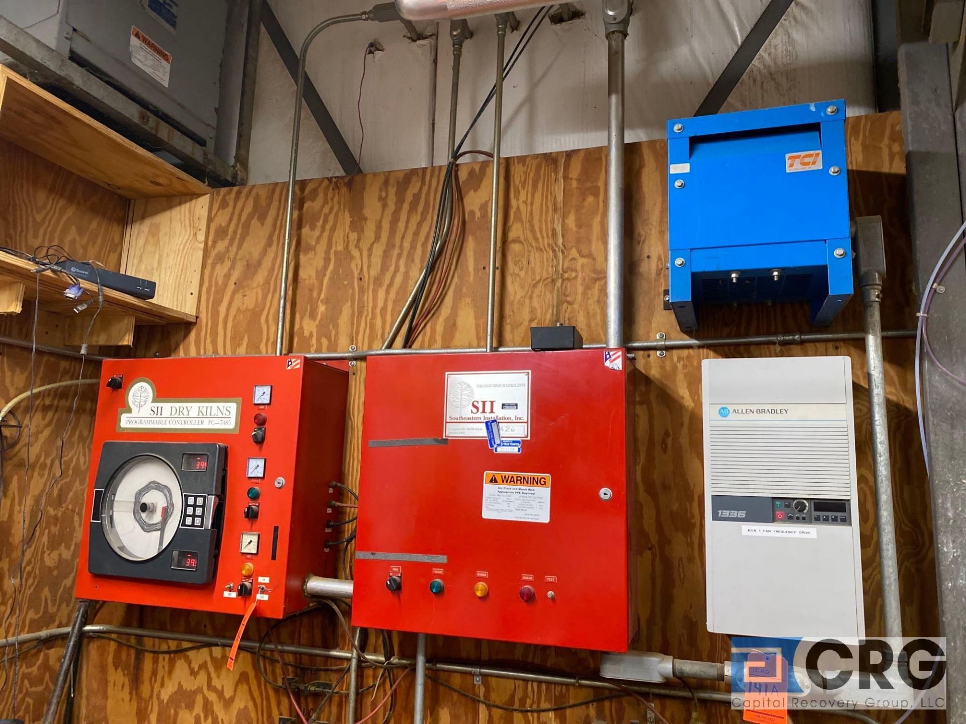 Kiln electronic controls, including Allen Bradley 1336 frequency control drive, Circular chart