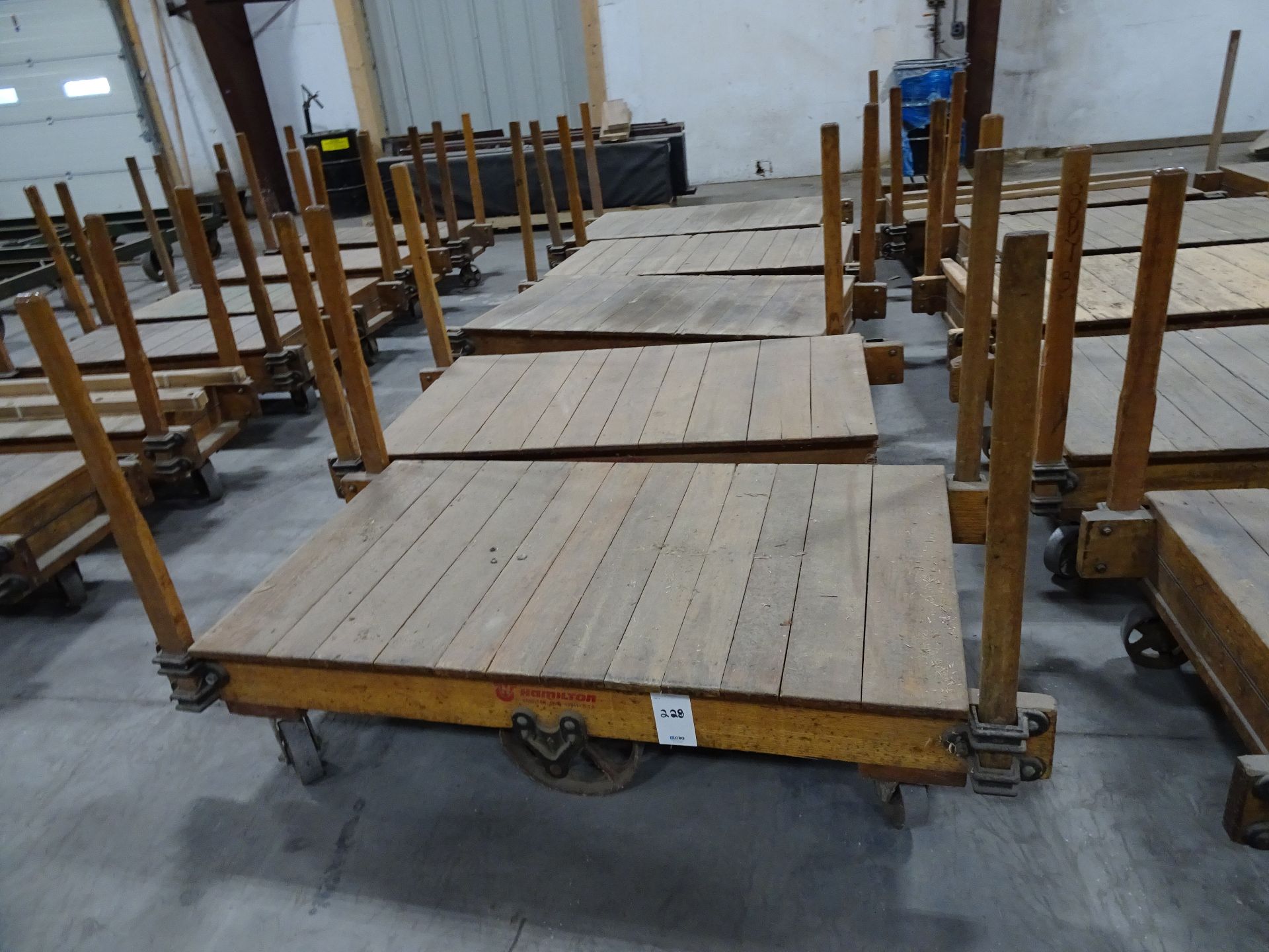 Lot: (5) Hamilton 35" x 60" Solid Wood Tilt Truck