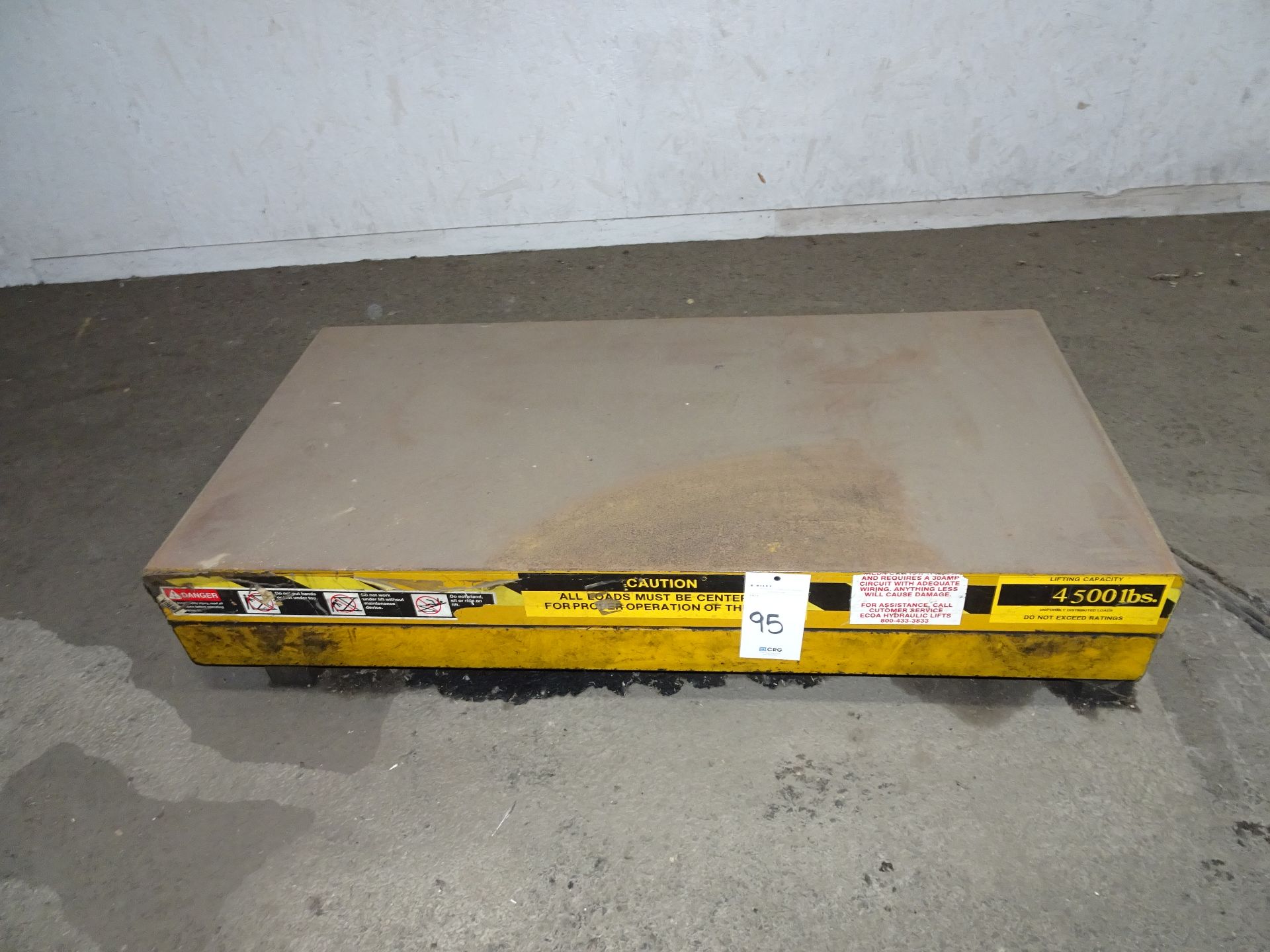 4500 lb Capacity Lift Table