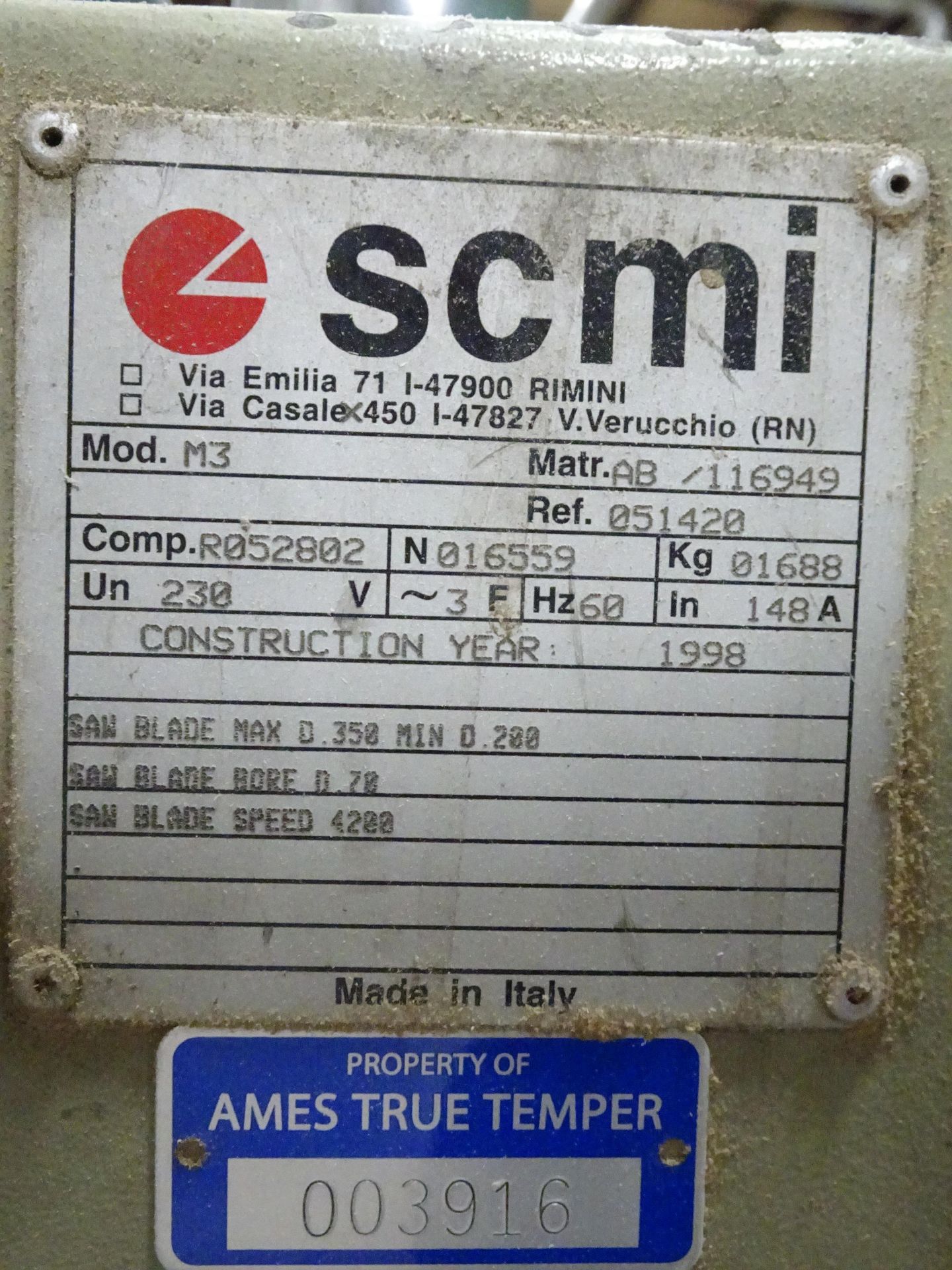 SCMI Model M3 Gang Rip Saw - Image 2 of 3