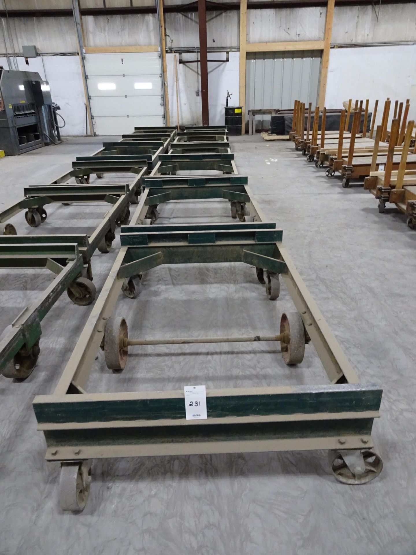 Lot: (6) 6' x 4' Steel Transfer Carts