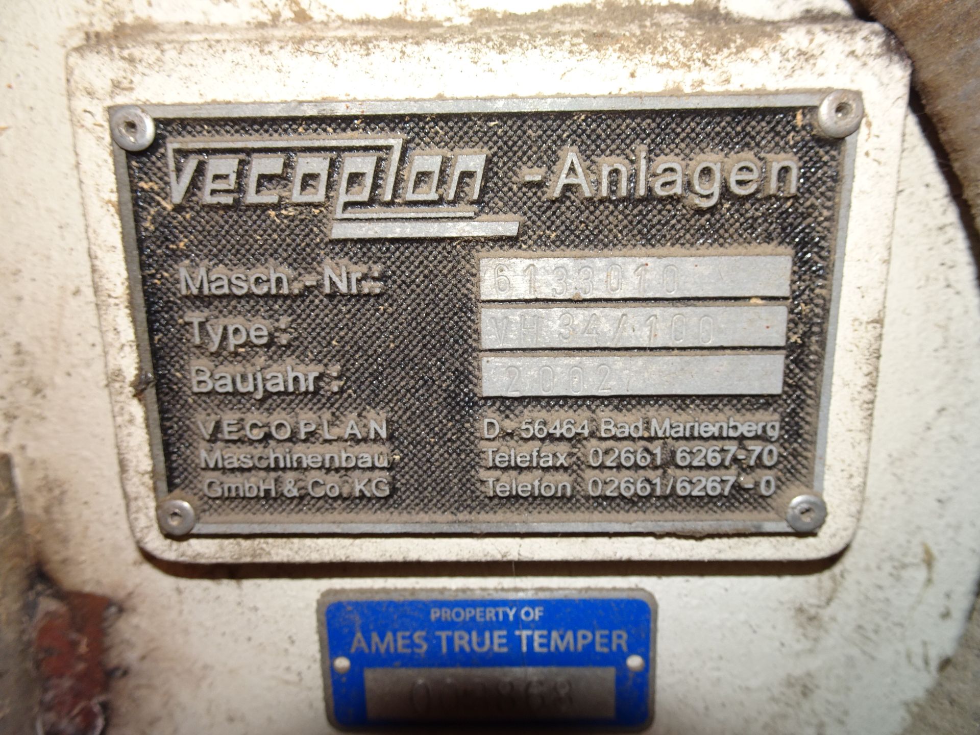 2002 Vecoplan Model VH 34/100 100hp Wood Hog with Reciprocating Feeder, Location: DM Room - Image 2 of 6