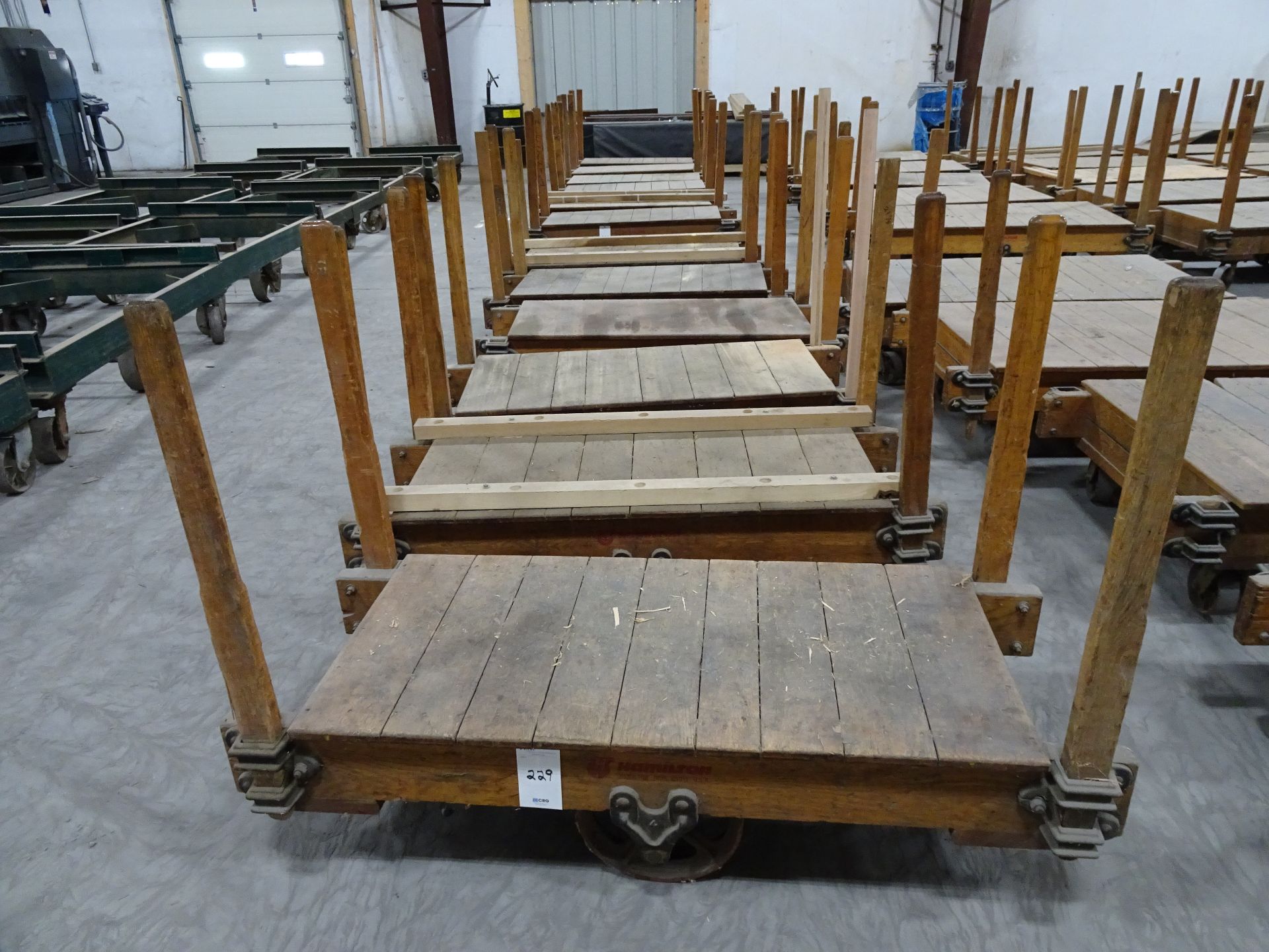 Lot: (6) Hamilton 24" x 48" Solid Wood Tilt Truck