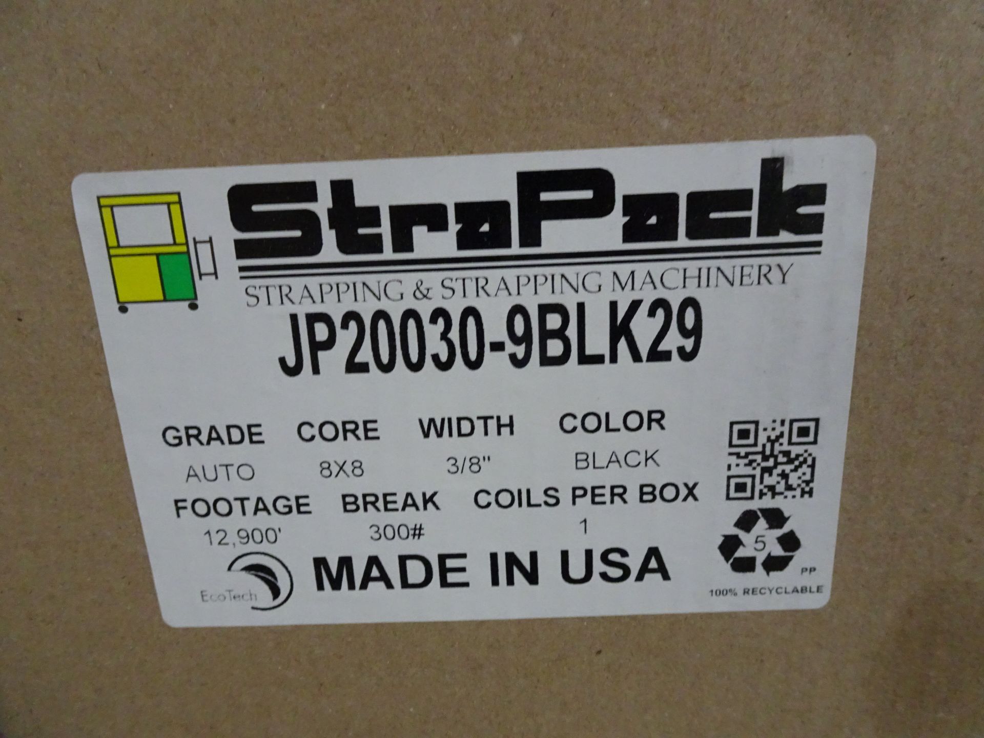 (1) Pallet w/ (17) Boxes of StraPack Black Banding Straps - Image 2 of 2