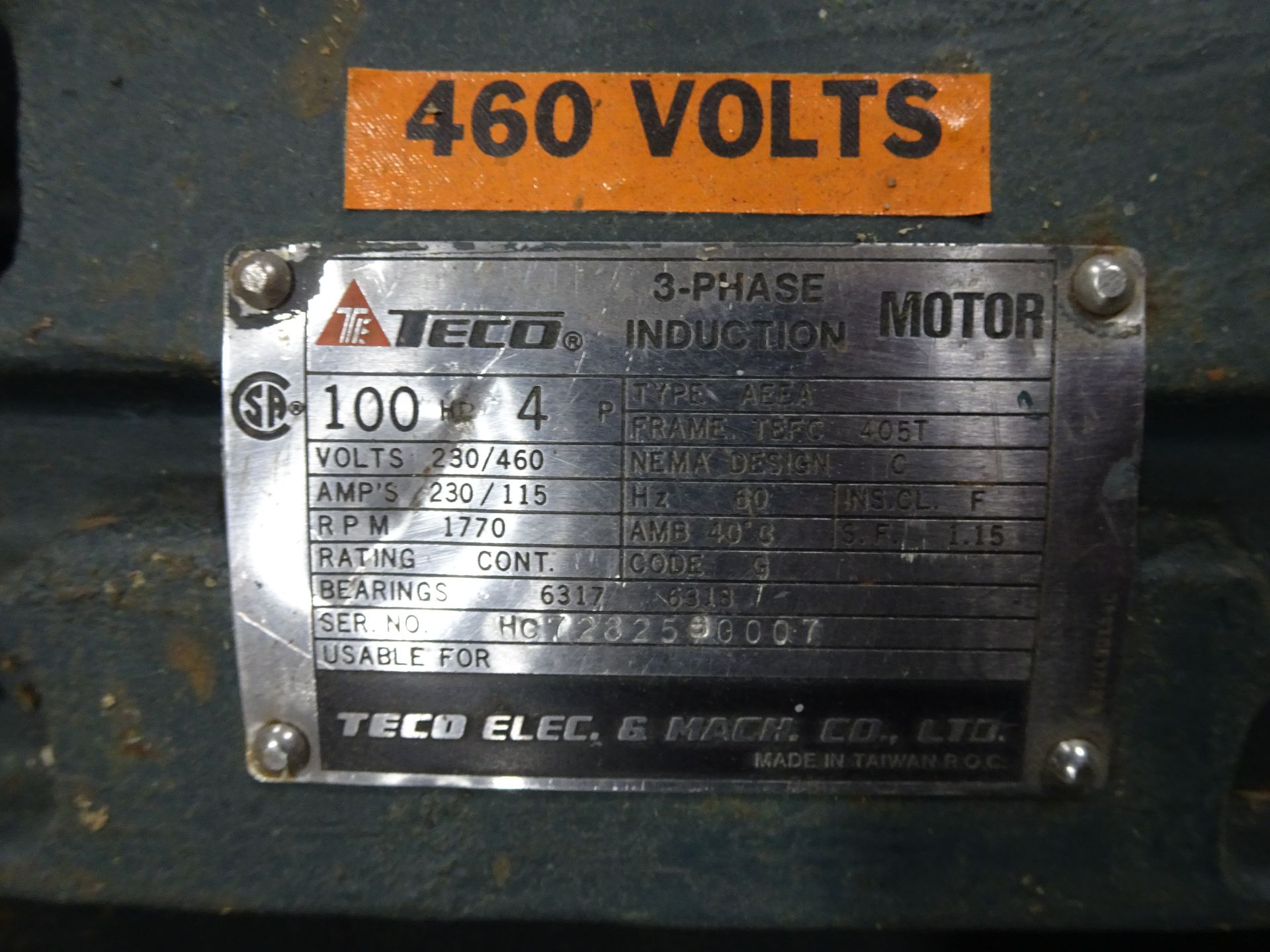 Teco 100 HP Motor - Image 3 of 3