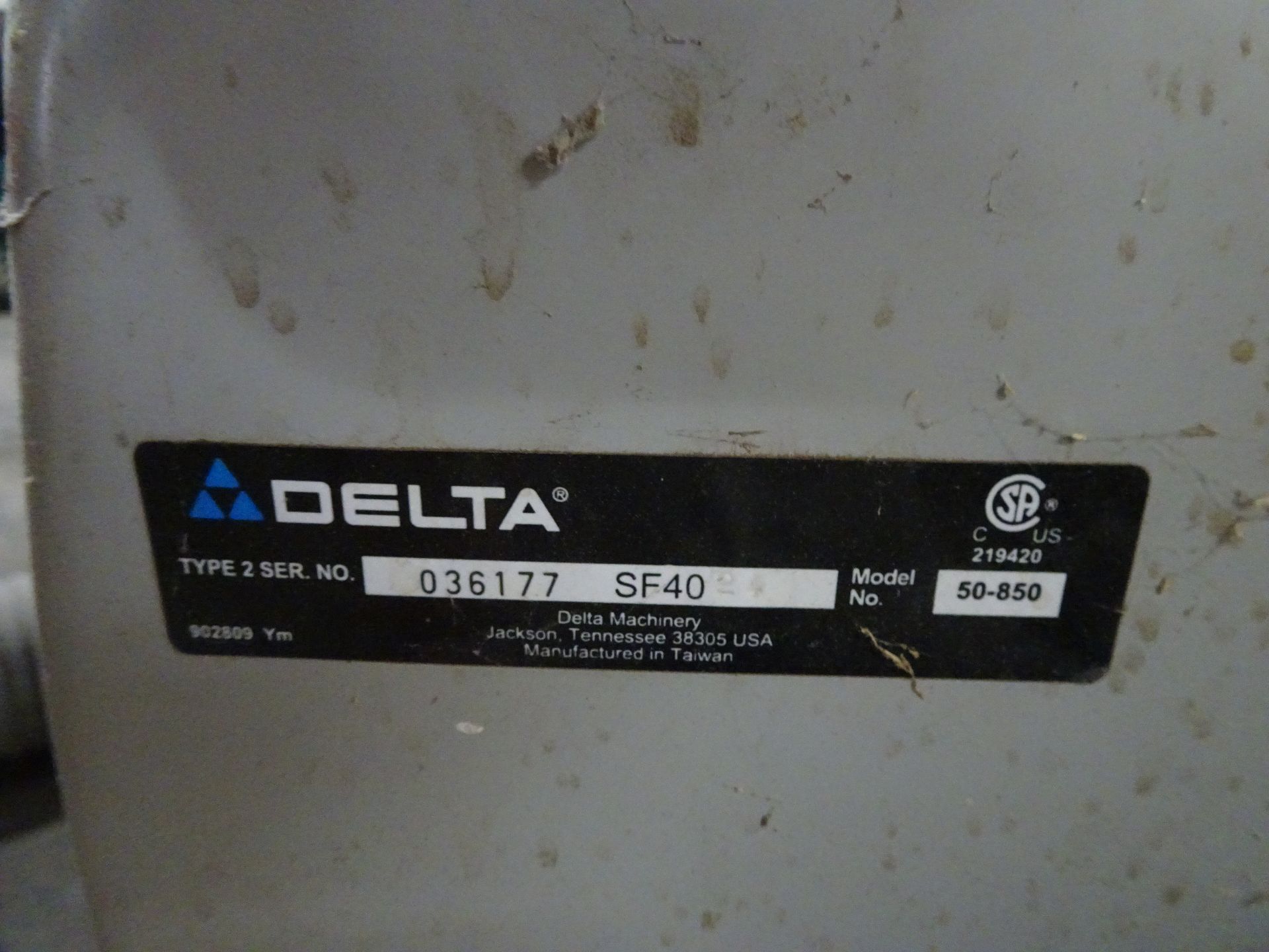 Delta Model 50-850 Portable Dust Collector, S/N 036177SF40, Location: FW Room - Image 2 of 2